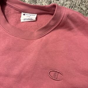 Champion Pink Crewneck Sweater Soft Cotton Classic
